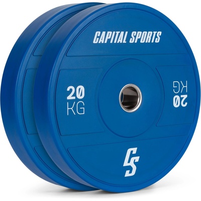Capital Sports Nipton 2021, дискови тежести, bumper plate, 2 x 20 kg, Ø 54 mm, закалена гума (1003515110035151) (1003515110035151)