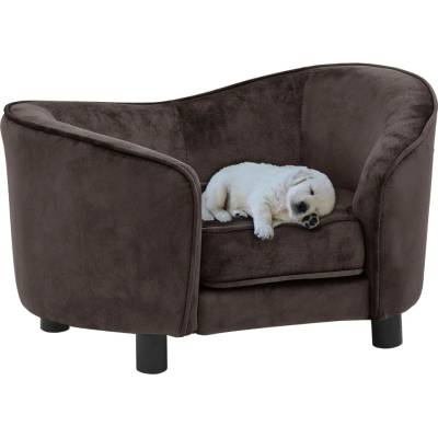 vidaXL Dog sofa 69x49x40 cm brown plush 170942
