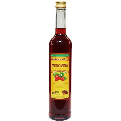 Včelařství M+M medovina dezertní lesní jahoda 0,5 l