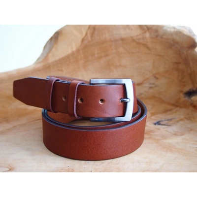 Penny Belts pánský kožený opasek EXKLUZIV 25-R-48 světle hnědý