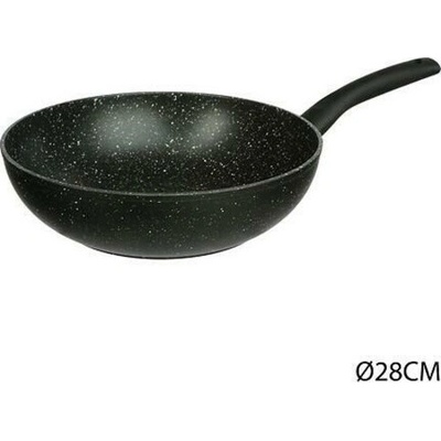 Kovaný hliníkový wok 28 cm černý