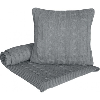 Scan Quilt Deka pletená Imperial 007 4 sivá Bavlna 130x190