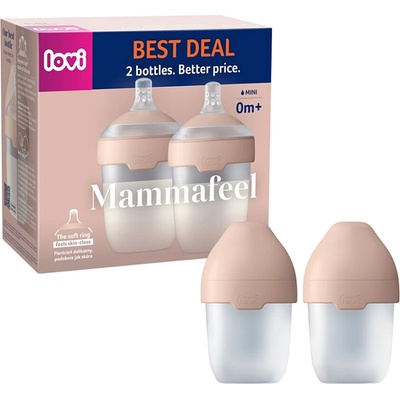Lovi Mammafeel Bottle kojenecká láhev 0 m+ 2 x 150 ml
