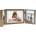 vidaXL Тройна фоторамка колаж светлокафява 28x18 см+2x(13x18 см) (332749)