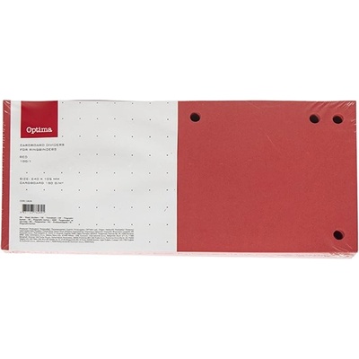 OPTIMA Разделителна лента OPTIMA 105x240mm червена 100 броя 128236 (128236)