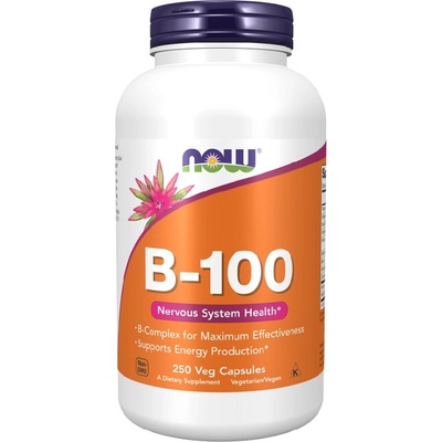 NOW NOW Vitamin B-100, 250 Veg Capsules