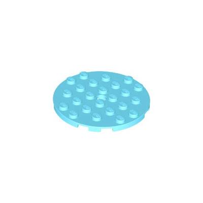Lego 11213 Medium Azure Plate, Round 6 x 6 with Hole