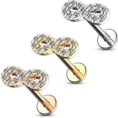 Šperky4U piercing do brady ležatá osmička LB1083-1208-C