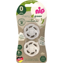 Nip Cherry Green dudlík Newborn kaučuk 2ks grey/brown