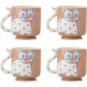 Bloomingville Светлокафяви чаши в комплект 4 бр. Missy - Bloomingville (82063040)