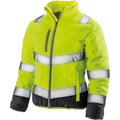 Result bunda R 325F reflexní dámská žltá fluorescent/sivá
