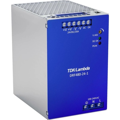 TDK-Lambda DRF480-24-1 síťový zdroj na DIN lištu 24 V/DC 480 W Počet výstupů:1 x Obsah 1 ks