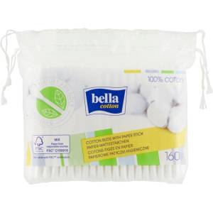 Bella хартиени памучни клечки 160 бр