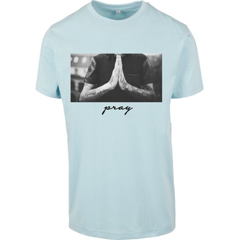 Mister Tee Мъжка тениска в светлосин цвят Mister Tee Pray Tee ocean blue UB-MT157-00830 - Светлосин, размер XS