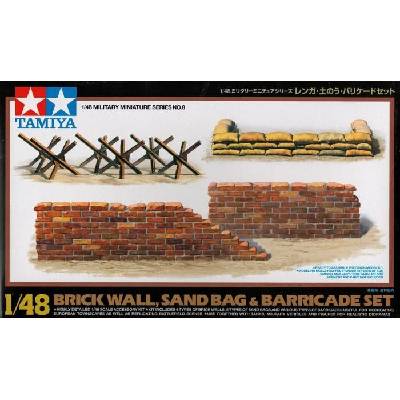 Tamiya Brick Wall Sand bag Barricade set 1:48