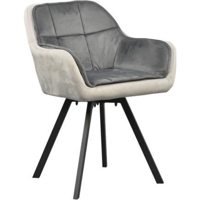 Kondela Fler šedá Velvet látka