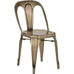 Premier Housewares Метален трапезен стол в месингов цвят Grange - Premier Housewares (5527674)