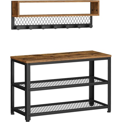 Houseland Vasagle Dender hnědá černá – Zbozi.Blesk.cz