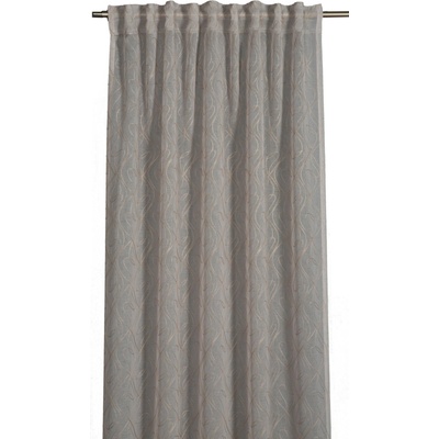 Sehlbach Záves so skrytými pútkami, ornamenty, taupe, 245 x 135 cm
