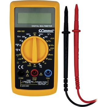 COMMEL Дигитален мултицет CAT III 0…300Vac/dc, LCD и звук, - C450-102 (C450-102)