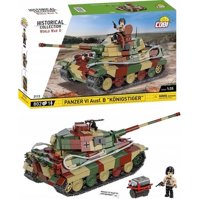 COBI 3113 II WW Panzer VI Ausf. B Königstiger, 1:35, 802 k, 1 f – Zboží Dáma