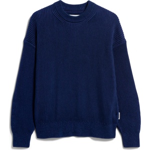 ARMEDANGELS Дамски пуловер ARMEDANGELS Women's Vanisé Rib Knit Sweater Jumper - Tinted Navy / Light Tinted Navy (117-4048-0113)