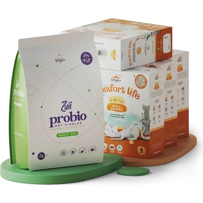 Kittycare stelivo Full House 4 x 6 l a Probio krmivo Adult 1 x 2 kg – Zboží Mobilmania