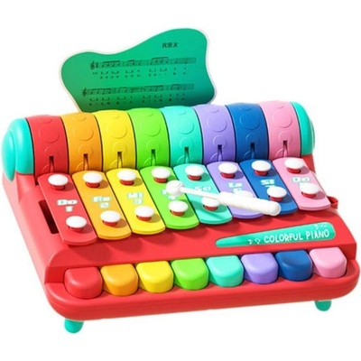 Raya Toys Бебешко пиано-ксилофон Raya Toys, червено (520126099)