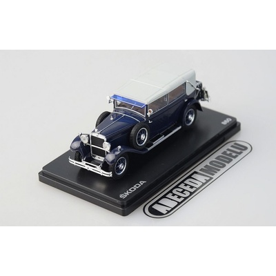 Abrex škoda 860 1932 časopis s modelem modrá 1:43 – Zboží Mobilmania