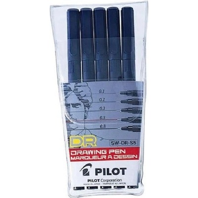 Linery PILOT Drawing Pen 5 ks černé