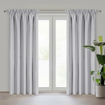 EUROFIRANY ZATEMŇOVACÍ ZÁVĚS (100%) NA PÁSCE SUZAN 135X270 CM ŠEDÁ