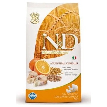 N&D Ancestral Grain Low Grain Dog Adult Mini Codfish & Orange 2,5 kg