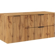 Comad Koupelnová skříňka pod deskové umyvadlo s košem na prádlo set Adel Oak 120 dub wotan