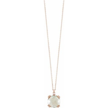 Bliss Дамско златно колие с аметист и диаманти Bliss 20092982 (20092982)