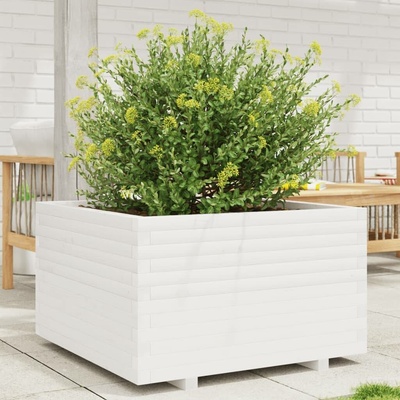 vidaXL truhlík bílý 80 x 80 x 49,5 cm masivní borové dřevo