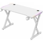Huzaro Hero 2.3 RGB геймърско бюро, бяло (HZ-HERO 2.3 RGB WHITE)