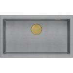 Quadron Вградена композитна мивка Quadron Logan 110, сиво-златна, 76x44 см (HQD7644U5_PVDG1_I) Мивка за вграждане