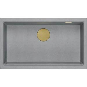 Quadron Вградена композитна мивка Quadron Logan 110, сиво-златна, 76x44 см (HQD7644U5_PVDG1_I) Мивка за вграждане