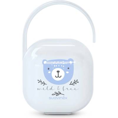 Suavinex Wild & Free Soother Holder кутийка за биберон Blue