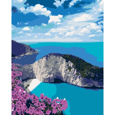 ZUTY Malování podle čísel PLÁŽ NAVAGIO Rozměr 40 x 50 cm Rámování vypnuté plátno na rám