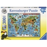Ravensburger Verlag Ravensburger Kinderpuzzle - 13257 Tiere rund um die Welt - Puzzle-Weltkarte für Kinder ab 9 Jahren, mit 300 Teilen im XXL-Format