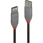 Lindy Кабел Lindy Anthra Line, USB A(м) към USB A(ж) 5.0 m, черен (LNY-36705)