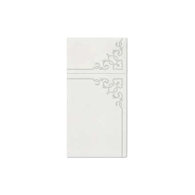PAW AIRLAID Vrecko na príbory 40x40 cm Elegant Frame Silver 25 ks