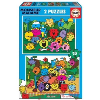 Educa Пъзел educa 19401 - 2 х 20 части - Мосю Мадам (edu19401)