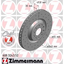 ZIMMERMANN Brzdový kotúč 600324352