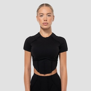 GymBeam Women‘s Cosmo Cropped T-shirt Black S