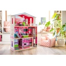 Eco Toys Dřevěný domeček pro panenky s výtahem malibu rezidence 114 cm