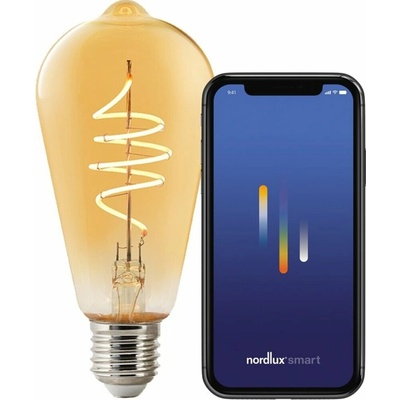 Nordlux LED žárovka Smart Deco Gold Edison 4,7W E27 2200K jantarová Dekorativní
