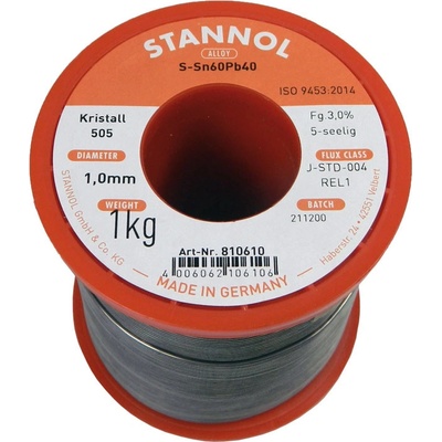 Cín pájka Stannol Sn60Pb40 1.0mm cívka 1000g – Zboží Dáma