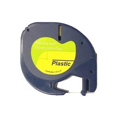 ALLPRINT xerox kompatibilní páska s DYMO 59422 12 mm x 4 m černý tisk / bílý podklad LetraTag plastová